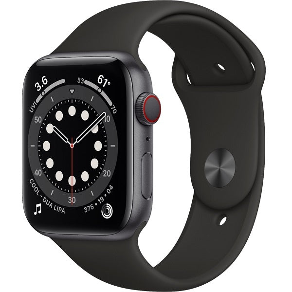 Apple Series 6 44MM GPS Smart Watch (M07H3LL/A) - Space Gray Aluminum / Black