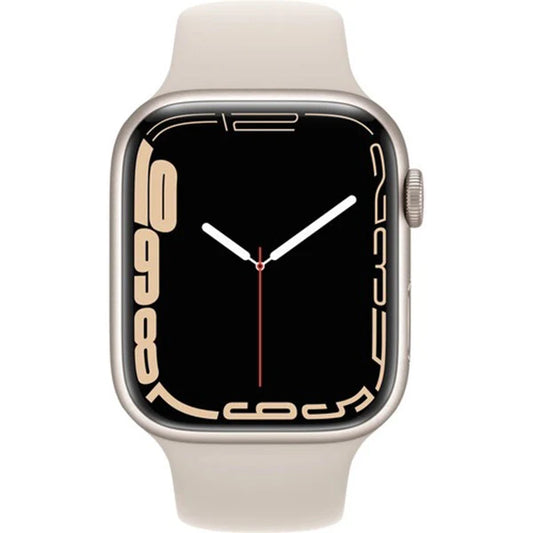 Apple Series 7 45MM Smart Watch Stainless Steel Case With Sport Band (GPS + Cellular)