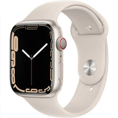 Apple Series 7 45MM Smart Watch Stainless Steel Case With Sport Band (GPS + Cellular)