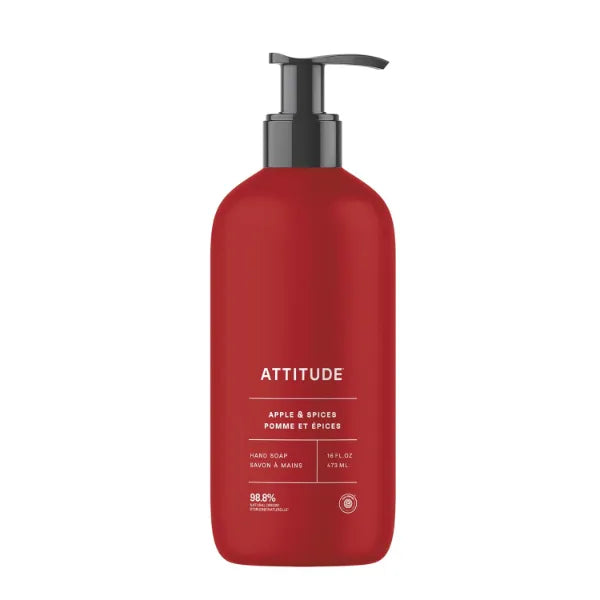 ATTITUDE Liquid Hand Soap, EWG Verified, Plant and Mineral-Based, Vegan Personal Care Products - 16 Fl Oz
