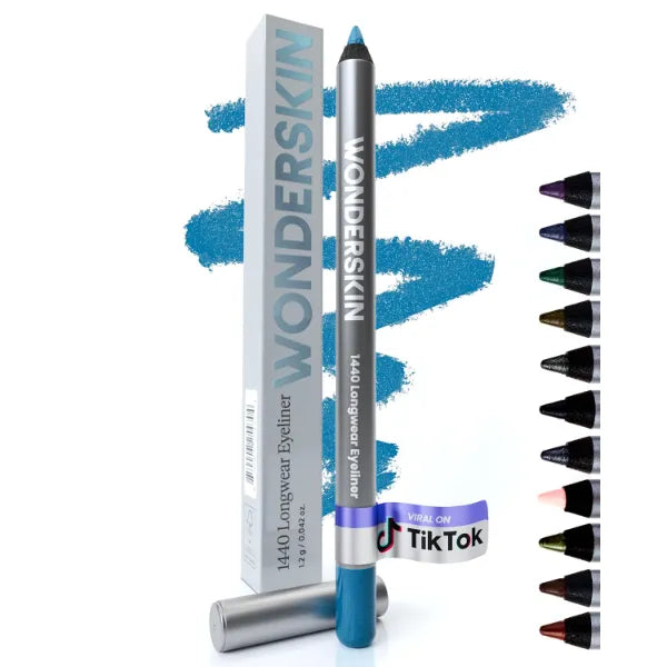 Wonderskin 1440 Longwear Waterproof Eyeliner Pencil - Sharpenable Eyeliner Pencil and Smudge Proof Eye Liner Pencils