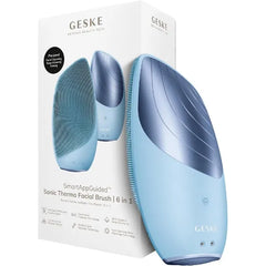 GESKE SmartAppGuided Sonic Thermo Facial Brush 6 in 1 Skin Cleansing Brush with Thermal Function Electric Facial Massager