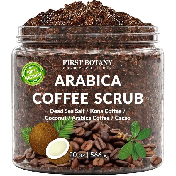 First Botany Body Scrub - Natural Exfoliating Salt Scrub & Body and Face Souffle helps with Moisturizing Skin, Acne, Cellulite, Dead Skin Scars, Wrinkles