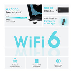 TP-Link Archer TX20U Wireless Dual-Band AX1800 Wi-Fi 6 USB Adapter