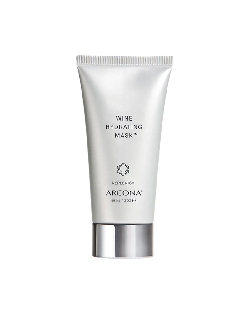 ARCONA Wine Hydrating Mask - Grape Seed, Wine Extracts, Resveratrol, Squalene, Shea Butter + Vitamin E Nourish + Replenish Dehydrated Skin - 2 oz