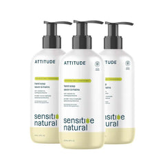 ATTITUDE Moisturizing Hand Soap for Sensitive Skin Enriched with Oat, EWG Verified, Plant and Mineral-Based Ingredients, Vegan & Cruelty-free, 16 Fl Oz