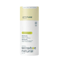 ATTITUDE Baking Soda Free Deodorant for Sensitive Skin, EWG Verified, Aluminum Free, Plastic-Free - 3 Ounces