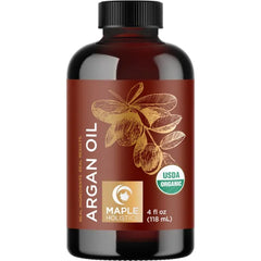 Maple Holistics Oil for Hair Skin & Nails - 100% Pure Organic Oil, Fast Absorbing Hair Body and Face Moisturizer plus Beauty DIYs - 4 Fl Oz