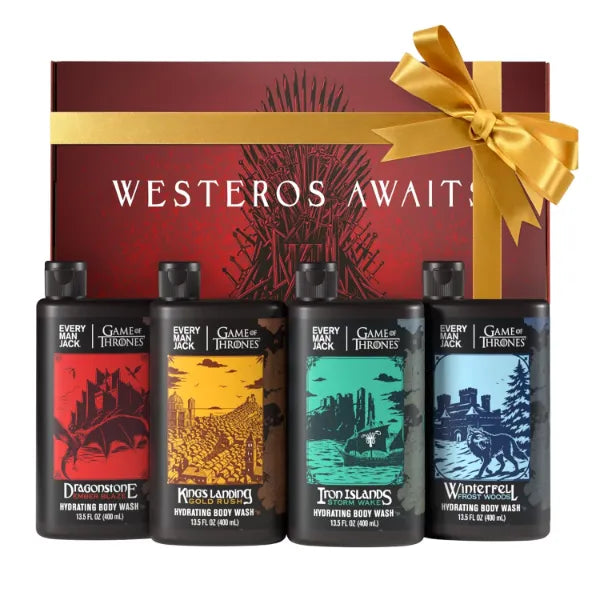 Every Man Jack Game of Thrones Collectors Body Wash Gift Set - Body Washes with Clean Ingredients & Westeros Inspired Scents - 13.5 Fl Oz