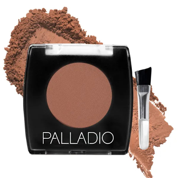 Palladio Brow Powder for Eyebrows, Soft and Natural Eyebrow Powder with Jojoba Oil & Shea Butter, Helps Enhance & Define Brows, Compact Size for Purse or Travel, Includes Applicator Brush