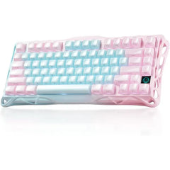 GravaStar Mercury K1 Lite 75% Gaming Keyboard, 2.4GHz/BT/Wired Tri-Mode Wireless Keyboard, Gasket Hot Swappable Mechanical Keyboard, Pre-lubed Linear Switches, RGB Backlit