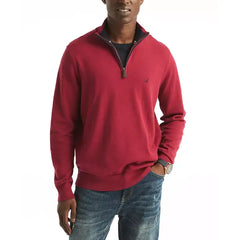 Nautica Men's Classic-Fit Solid Quarter-Zip Sweater