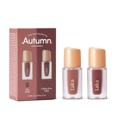 Laka Fruity Glam Tint Mini Duo, Glowing Lip Stain with Wide Color Spectrum, Hydrating & Lightweight Texture, Buildable Color, Non Sticky,K Beauty