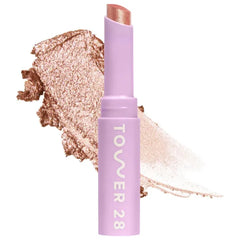 Tower 28 GoGo Cooling Shimmer Eyeshadow Stick - 8-Hour Wear Cream Eyeshadow + Precise Highlighter Stick - Water-Based Eye Makeup for Sensitive Eyes - Microplastic-Free Eye Shadow