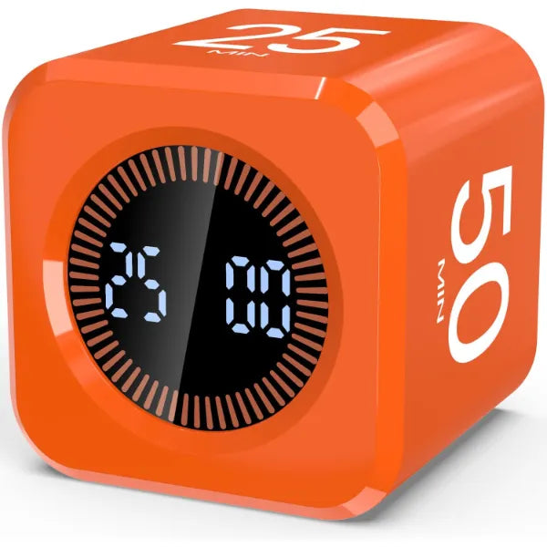 COWVTUJ Pomodoro Timer Cube – Visual Flip Productivity Timer with Presets, Silent & Sound Mode for Study, Work, Kids & ADHD Support