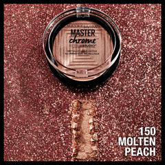 Maybelline New York Facestudio Master Chrome Metallic Highlighter Makeup, Molten Peach, 0.19 oz.