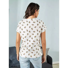 MAX FASHION Tom and Jerry Print Better Cotton T-shirt with Round Neck-White