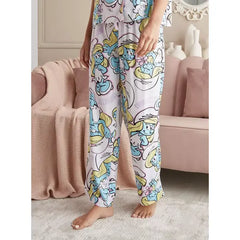 MAX FASHION All-Over Smurfette Print Pyjama Set-White