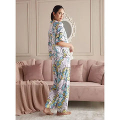 MAX FASHION All-Over Smurfette Print Pyjama Set-White