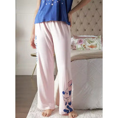 MAX FASHION Minnie Mouse Print T-shirt and Pyjama Set-Blue