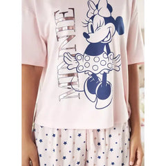 MAX FASHION Minnie Mouse Print Shorts Set-Pink