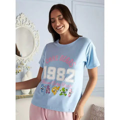 MAX FASHION Care Bears Print Pyjama Set-Blue