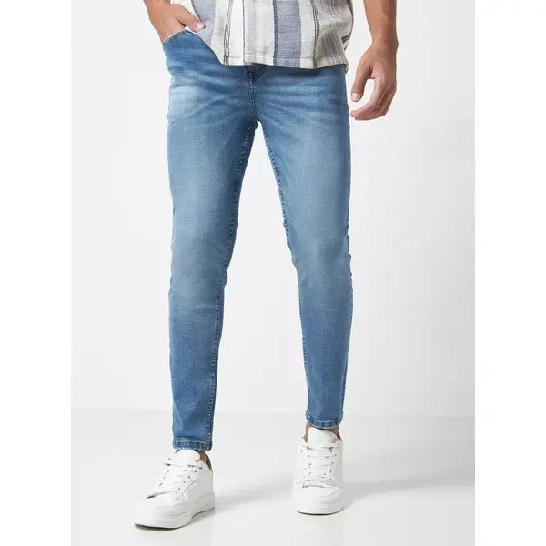 MAX FASHION Carrot Fit Mid-Rise Jeans-Blue