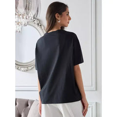MAX FASHION Minnie Mouse Print T-shirt-Black