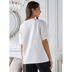 MAX FASHION Mulan Print T-shirt-White