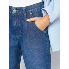 MAX FASHION Plain Balloon Jeans-Blue