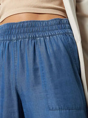 MAX FASHION Plain Lyocell Culotte-Blue
