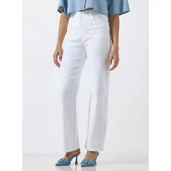MAX FASHION Plain Jeans with Pockets-White