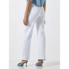 MAX FASHION Plain Jeans with Pockets-White