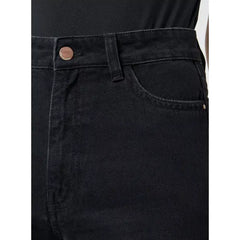 MAX FASHION Wide Leg Cargo Jeans-Black
