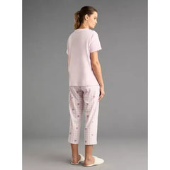 MAX FASHION Garfield Print Pyjama Set-Purple