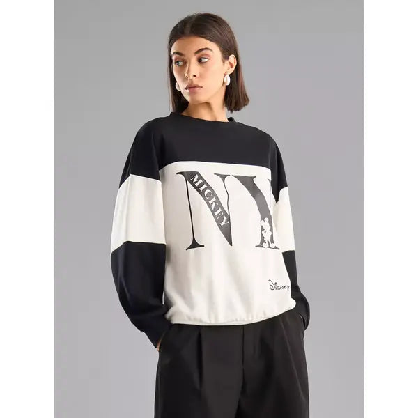MAX FASHION Colourblock Sweatshirt-White