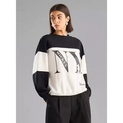 MAX FASHION Colourblock Sweatshirt-White