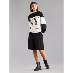 MAX FASHION Colourblock Sweatshirt-White