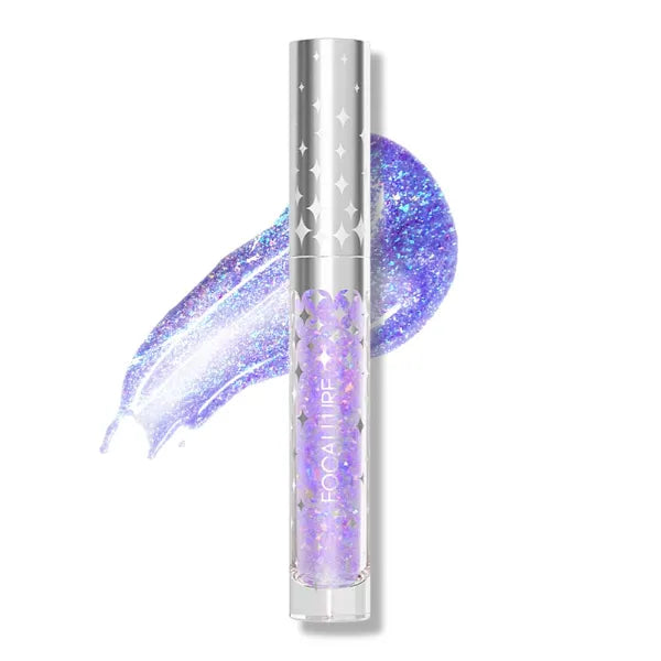 FOCALLURE Glitter Liquid Lipstick Hydrating, Moisturizing Lip Gloss for Women, Sparkly Shimmer Lip Makeup,Long Lasting,Lightweight Formula for Lip Color and Shine,Glass slippers
