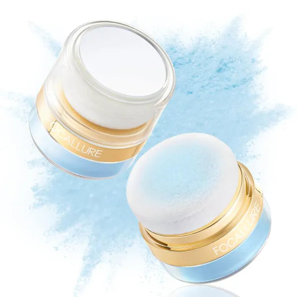 FOCALLURE Shimmer Highlighter Powder, Face & Body Highlighter Illuminator, Brightening Makeup with Powder Puff, Give your a Sparkle Glow Finish