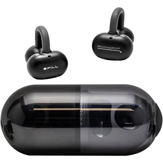 Moondrop Pill Open Ear Headphones Bluetooth 6.0 OWS Hanging Earphones IPX4 Open Ear Clip Wireless Earbuds Built-in AI ENC MD-0WS-003