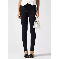MAX FASHION Plain Skinny Fit Jeans-Black