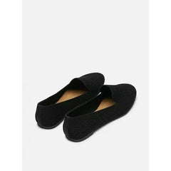 MAX FASHION Textured Slip-On Ballerinas-Black