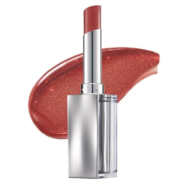 Glint Glow Lip Balm Moisturizing Stain Lipstick with Shine for Natural Lips, Tinted Treatment. Luxurious Korean Skin Care Makeup Chapped, Dry, Cracked Lips.