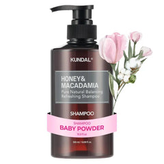 KUNDAL Honey & Macadamia Natural Shampoo Korean Hair Care Shampoo Damage Repair Strengthen, Nourish, with Honey, Argan Oil, Macadamia Oil, Free Paraben & Sulfate 16.9 fl oz (Cherry Blossom)
