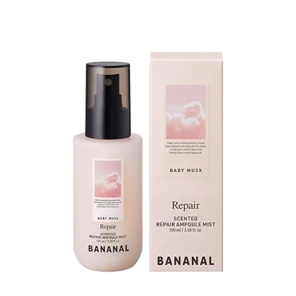 BANANAL Korean Scented Hair Serum Mist  Argan Oil & Silk Protein Ampoule for Nourishing, Frizz Control, Damaged Repair & Glass Hair Shine