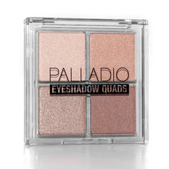 Palladio Eyeshadow Quads, Velvety Pigmented Blendable Matte, Metallic and Shimmer Finishes, Creamy Formula, Four Way Quad Eye Shadow Palette, Talc-Free