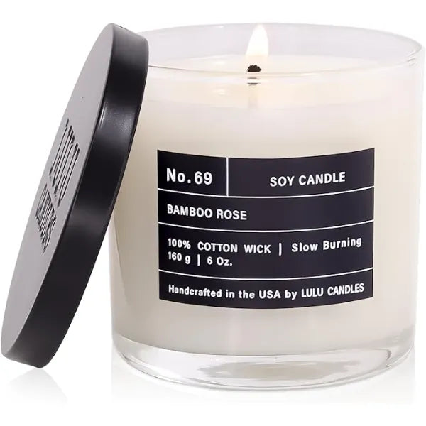 Lulu Candles  Luxury Scented Soy Jar Candle Hand Poured in The USA Highly Scented & Long Lasting .