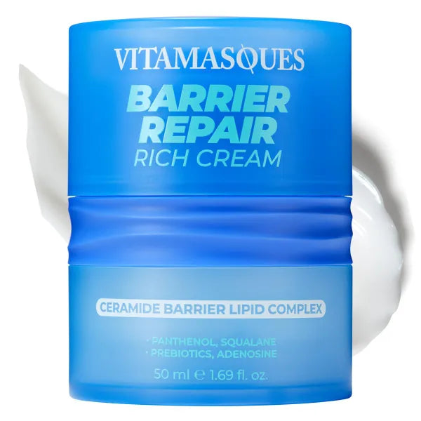 Vitamasques Cream Hydrating Moisturizer for Face – Korean Skin Barrier Repair Cream with Ceramides & Panthenol, Nourishing Korean Skincare for Smooth & Healthy Complexion, 1.69 fl oz