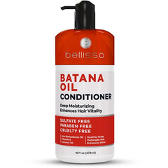BELLISSO Sulfate & Paraben Free Conditioner with Biotin, Argan, Keratin & Tea Tree Oil – Deep Moisturizing, Anti Frizz & Anti Dandruff Treatment for Dry, Damaged, Color Treated & Curly Hair – For Women & Men